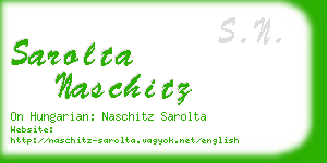 sarolta naschitz business card